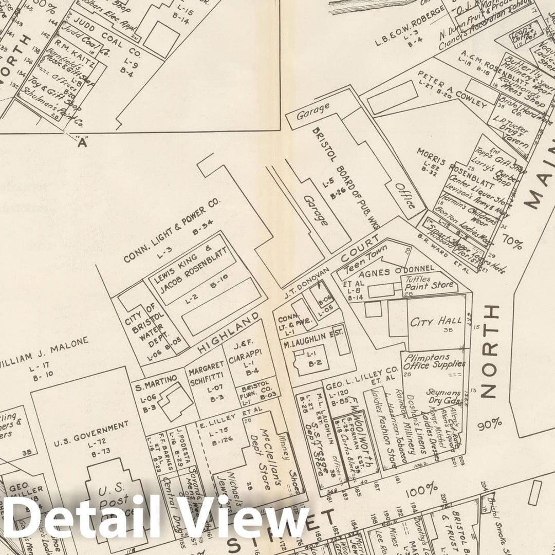 Historic Map : New England States Ed., Bristol 1946 , Nirenstein's National Preferred Real Estate Locations of Business Properties , Vintage Wall Art