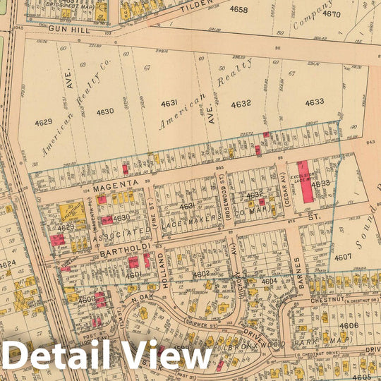 Historic Map : Atlas City of NY, Borough of The Bronx, Annexed District, The Bronx 1913 Plate 001 , Vintage Wall Art