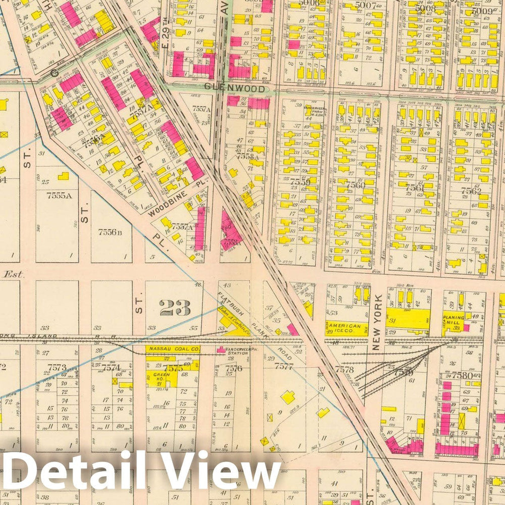 Historic Map : Vol. 2, Brooklyn 1907 Plate 022 , Atlas Borough of Brooklyn , Vintage Wall Art