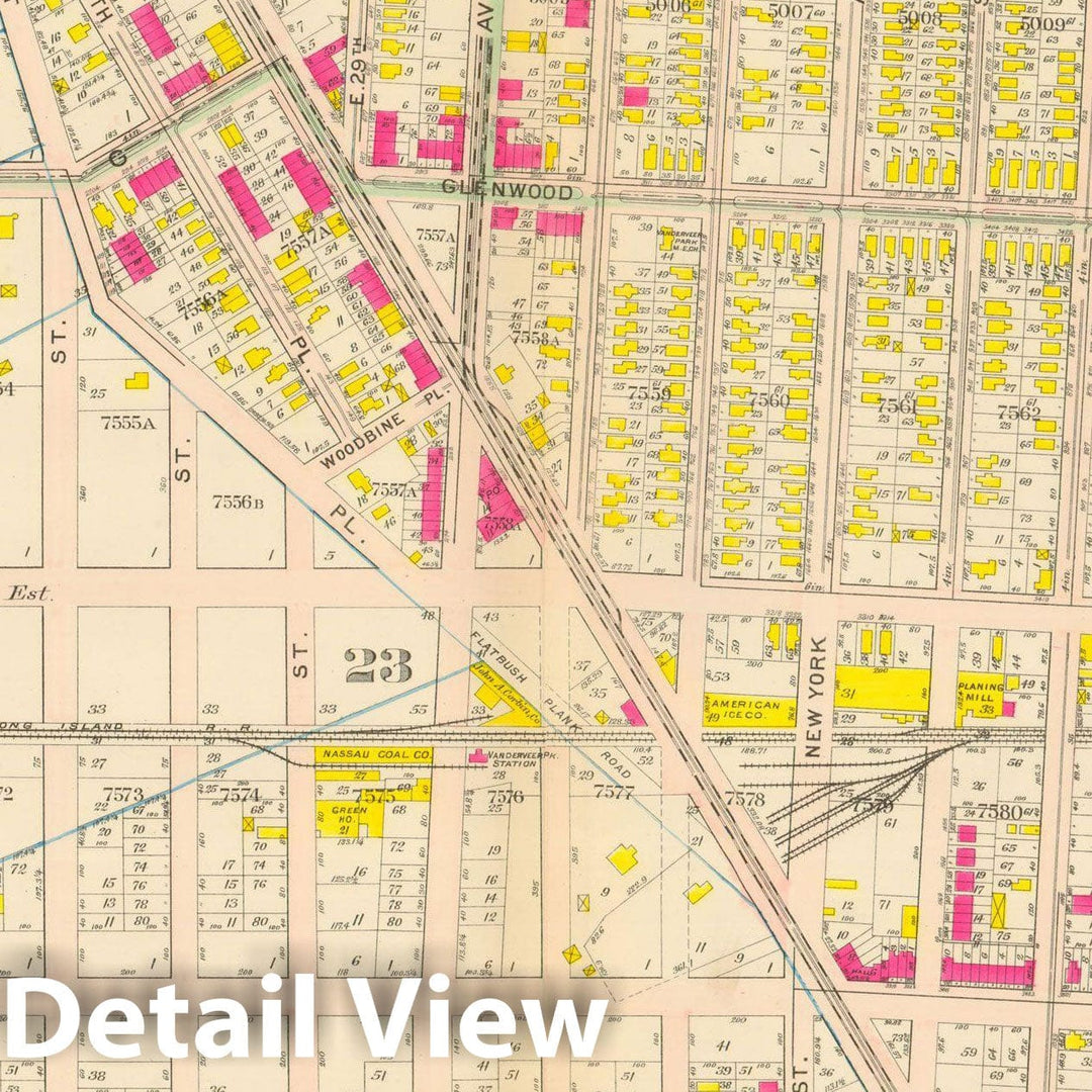 Historic Map : Vol. 2, Brooklyn 1907 Plate 022 , Atlas Borough of Brooklyn , Vintage Wall Art