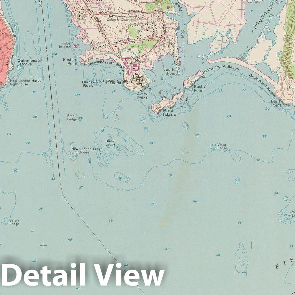 Historic Map : USGS 7.5 Minute Sheets and Quadrangles, New London 1970 Topographic Map , Vintage Wall Art