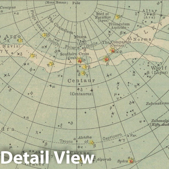 Historic Map : Plate VII - The Heavens, Century Atlas of the World, 1914, Asia, North America, Europe, Vintage Wall Art