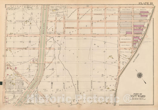 Historic Map : Atlas City of Philadelphia 35th Ward, Philadelphia 1927 Plate 010 , Vintage Wall Art