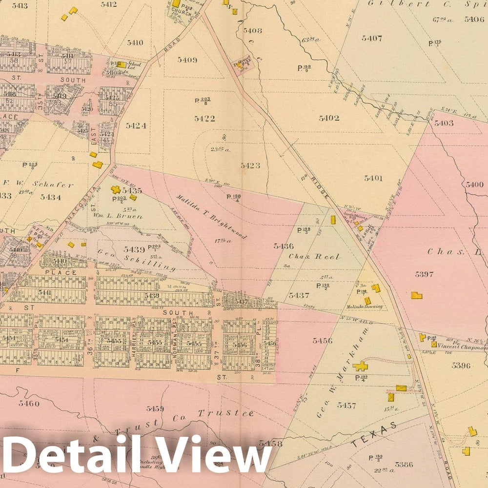 Historic Map : Atlas of Washington D.C. Volume 4 (NE, SE), Washington 1907 Plate 017 , Vintage Wall Art