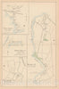 Historic Map : Branford & New Haven & Wallingford 1893 , Town and City Atlas State of Connecticut , Vintage Wall Art