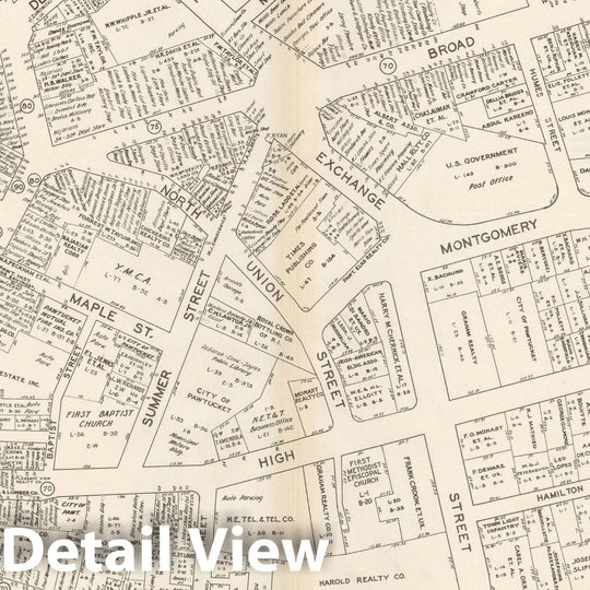 Historic Map : New England States Ed., Pawtucket 1946 , Nirenstein's National Preferred Real Estate Locations of Business Properties , Vintage Wall Art