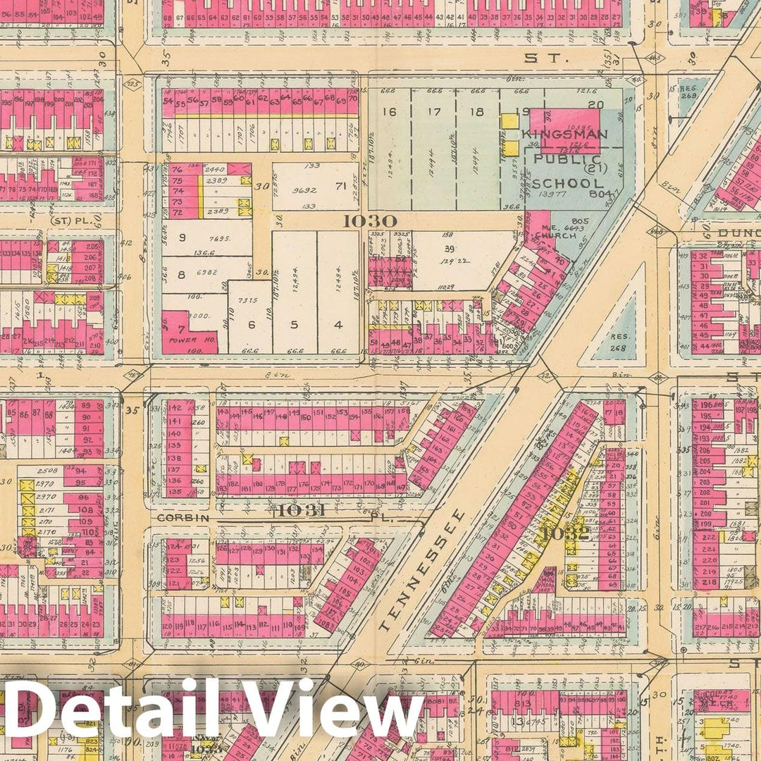 Historic Map : Atlas of Washington D.C. Volume 2 (NE, SE, SW), Washington 1928 Plate 027 , Vintage Wall Art