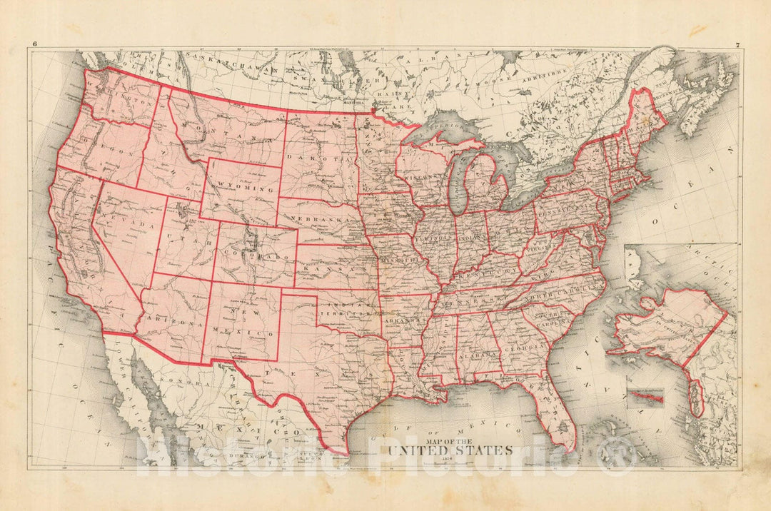 Historic Map : County Atlas of Middlesex Massachusetts, United States 1875 , Vintage Wall Art