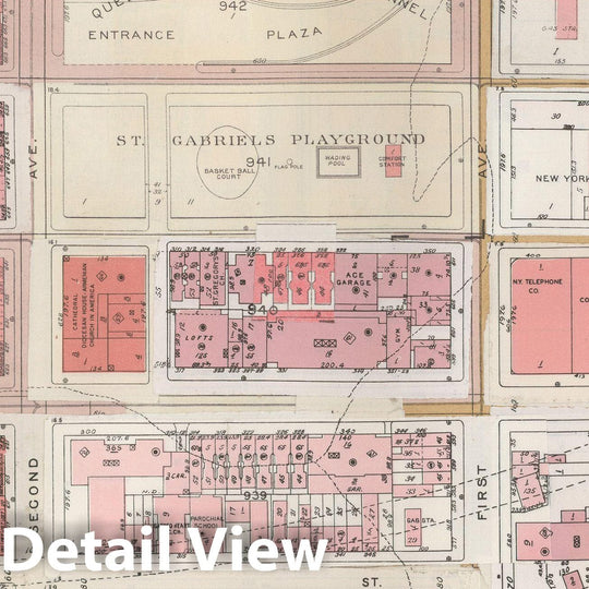 Historic Map : Manhattan Land Book 1955 - Updated Through Nov 7th, New York City 1975 Plate 062 , Vintage Wall Art