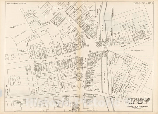 Historic Map : New England States Ed., Torrington 1946 , Nirenstein's National Preferred Real Estate Locations of Business Properties , Vintage Wall Art