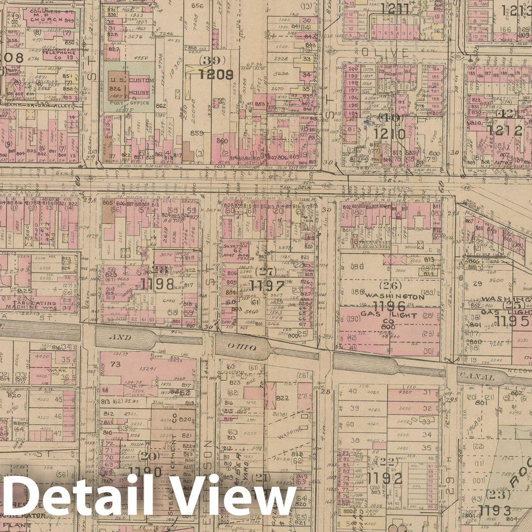 Historic Map : Atlas of Washington D.C. Volume 3 (Outer NW), Georgetown & Washington 1937 Plate 001 , Vintage Wall Art