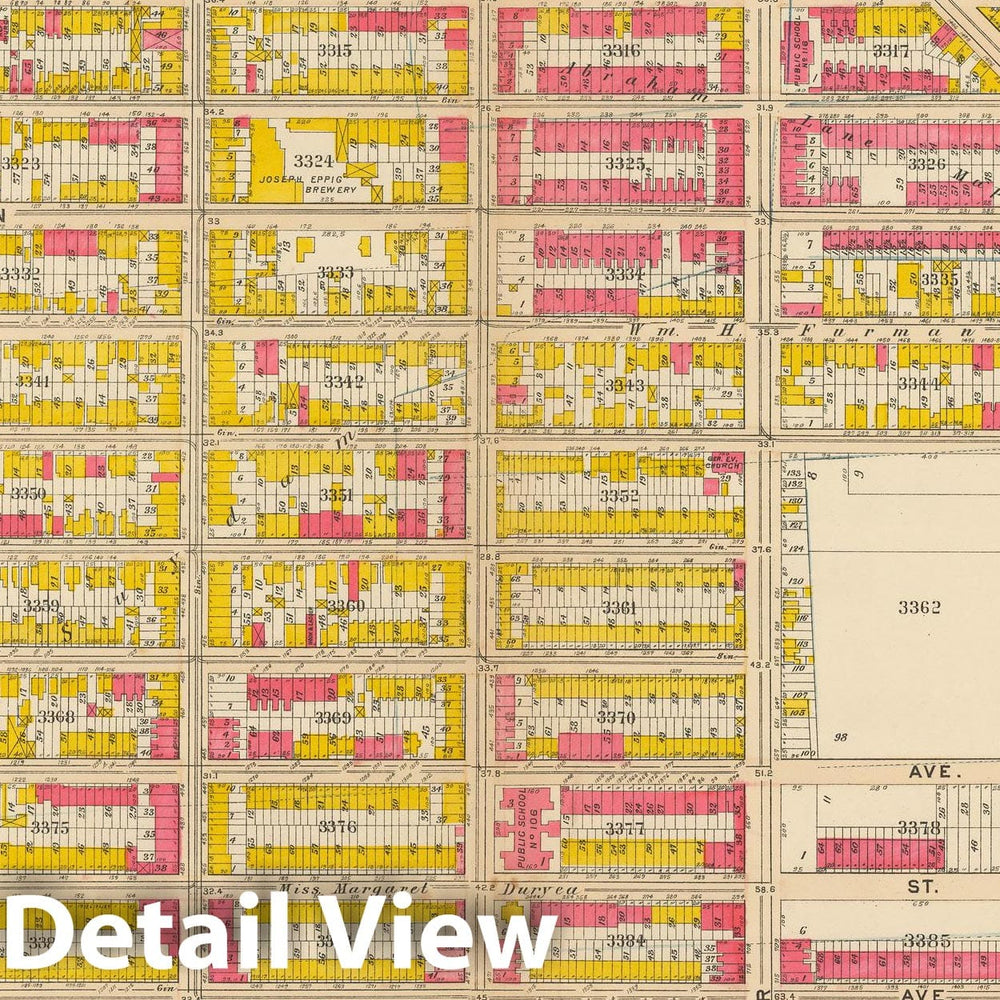 Historic Map : Vol. 1, Brooklyn 1908 Plate 021 , Atlas Borough of Brooklyn , Vintage Wall Art