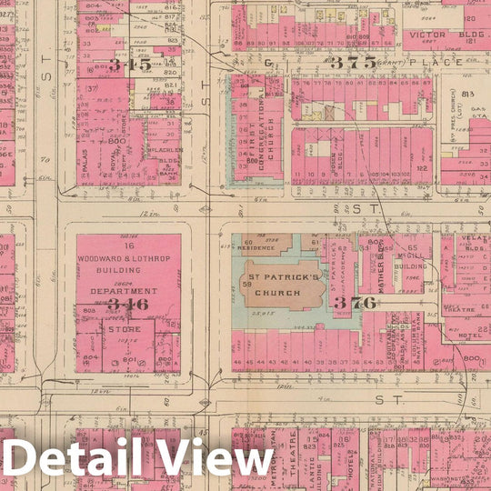 Historic Map : Atlas of Washington D.C. Volume 1 (Inner NW), Washington 1939 Plate 030 , Vintage Wall Art