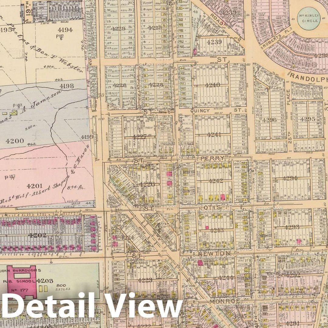 Historic Map : Atlas of Washington D.C. Volume 4 (NE, SE), Washington 1927 Plate 009 , Vintage Wall Art