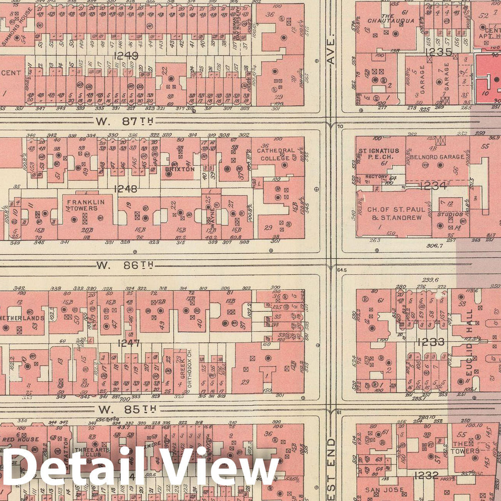 Historic Map : Manhattan Land Book 1955 - Updated Through Nov 7th, New York City 1975 Plate 094 , Vintage Wall Art