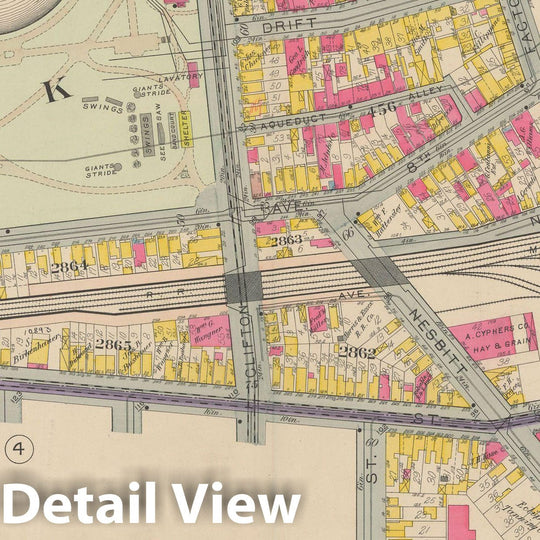 Historic Map : Atlas of Newark, Volume 1, Newark 1911 Plate 008 , Vintage Wall Art