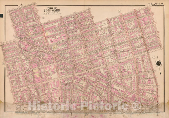 Historic Map : Atlas City of Philadelphia Wards 24,27,34,40,44&46 West Philadelphia, West Philadelphia 1927 Plate 002 , Vintage Wall Art