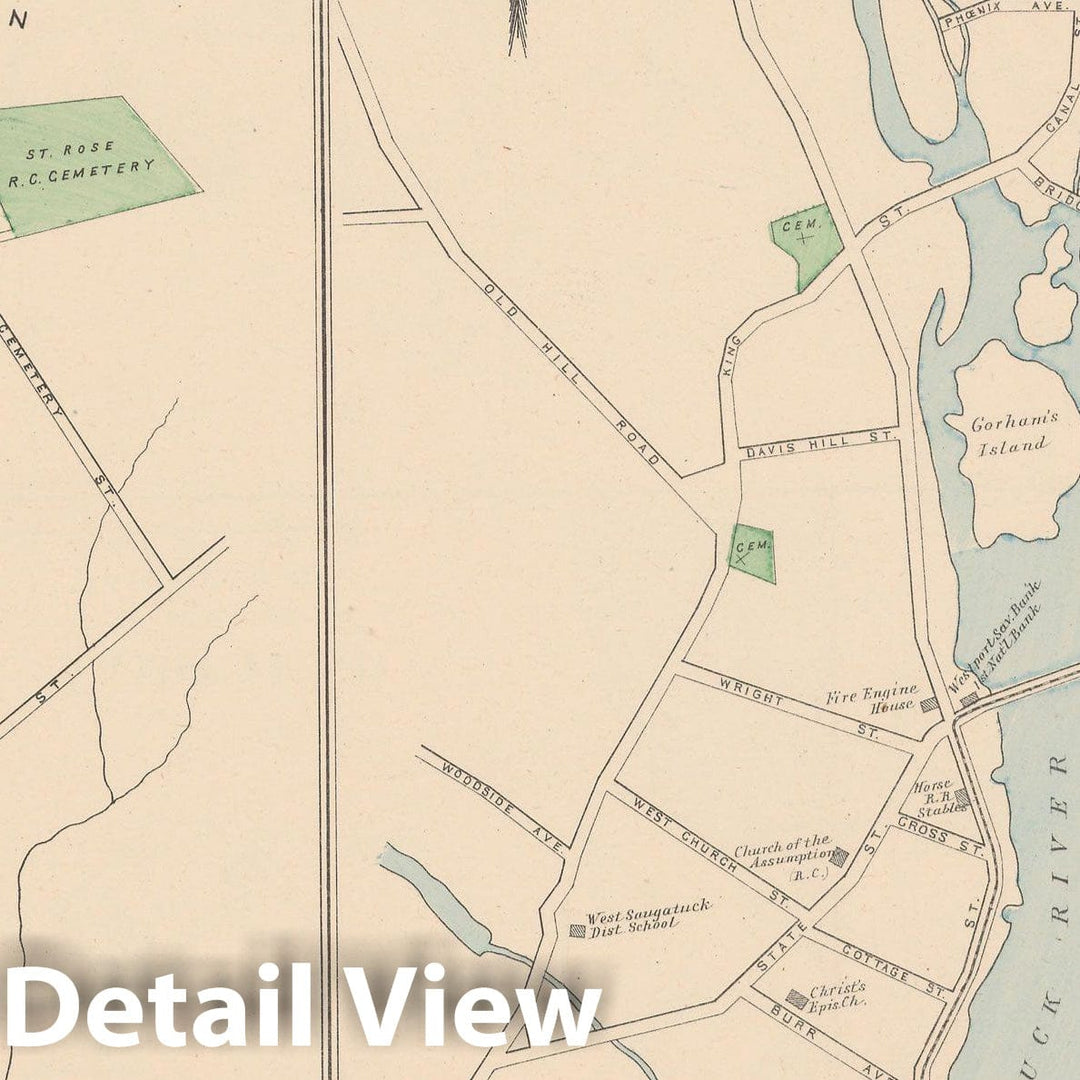 Historic Map : Newtown & Westport 1893 , Town and City Atlas State of Connecticut , Vintage Wall Art