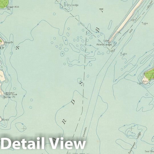 Historic Map : USGS 7.5 Minute Sheets and Quadrangles, Buzzards Bay & Falmouth & Onset & Wareham 1953 Topographic Map , Vintage Wall Art