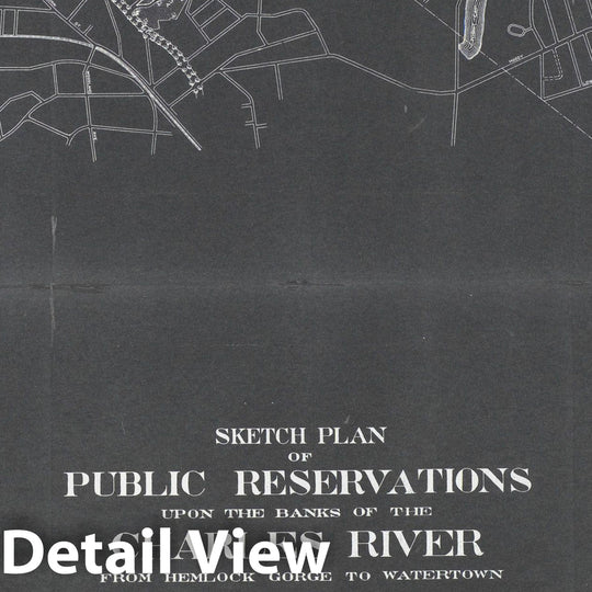 Historic Map : Newton, Charles River Reservations 1897 , Nirenstein's National Preferred Real Estate Locations of Business Properties , Vintage Wall Art