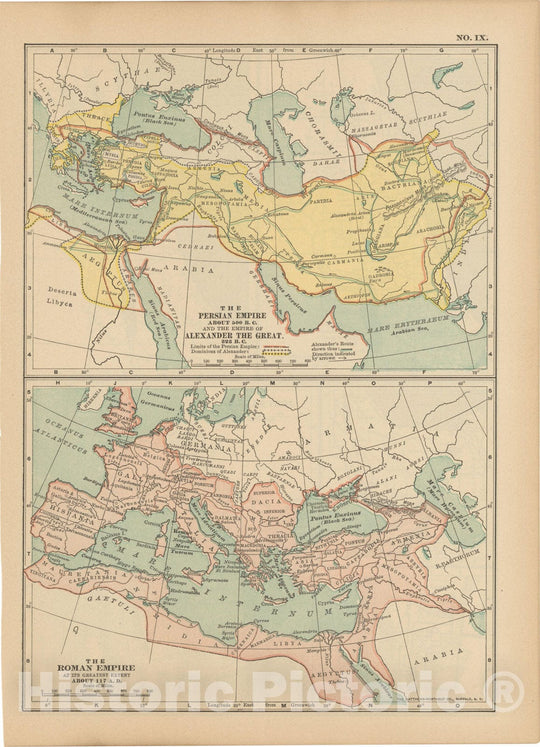 Historic Map : Asia & Europe 1914 , Century Atlas of the World, Vintage Wall Art