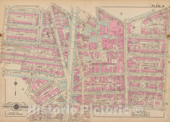 Historic Map : Atlas of Washington D.C. Volume 3 (Outer NW), Washington 1937 Plate 010 , Vintage Wall Art