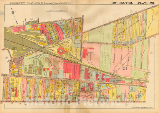 Historic Map : Plat Book of the City of Rochester New York and Vicinity, 1918 Plate 028 , Vintage Wall Art