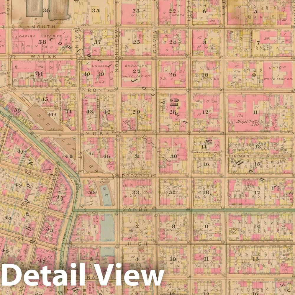 Historic Map : Robinson's Atlas City of Brooklyn, NY, Brooklyn 1886 Plate 001 , Vintage Wall Art