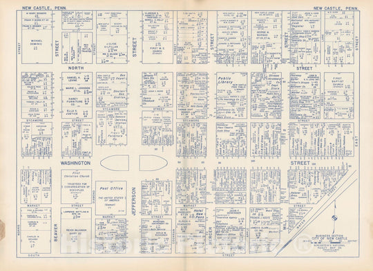 Historic Map : States of PA, VA & WV, New Castle 1950 , Nirenstein's Real Estate Atlas , Vintage Wall Art