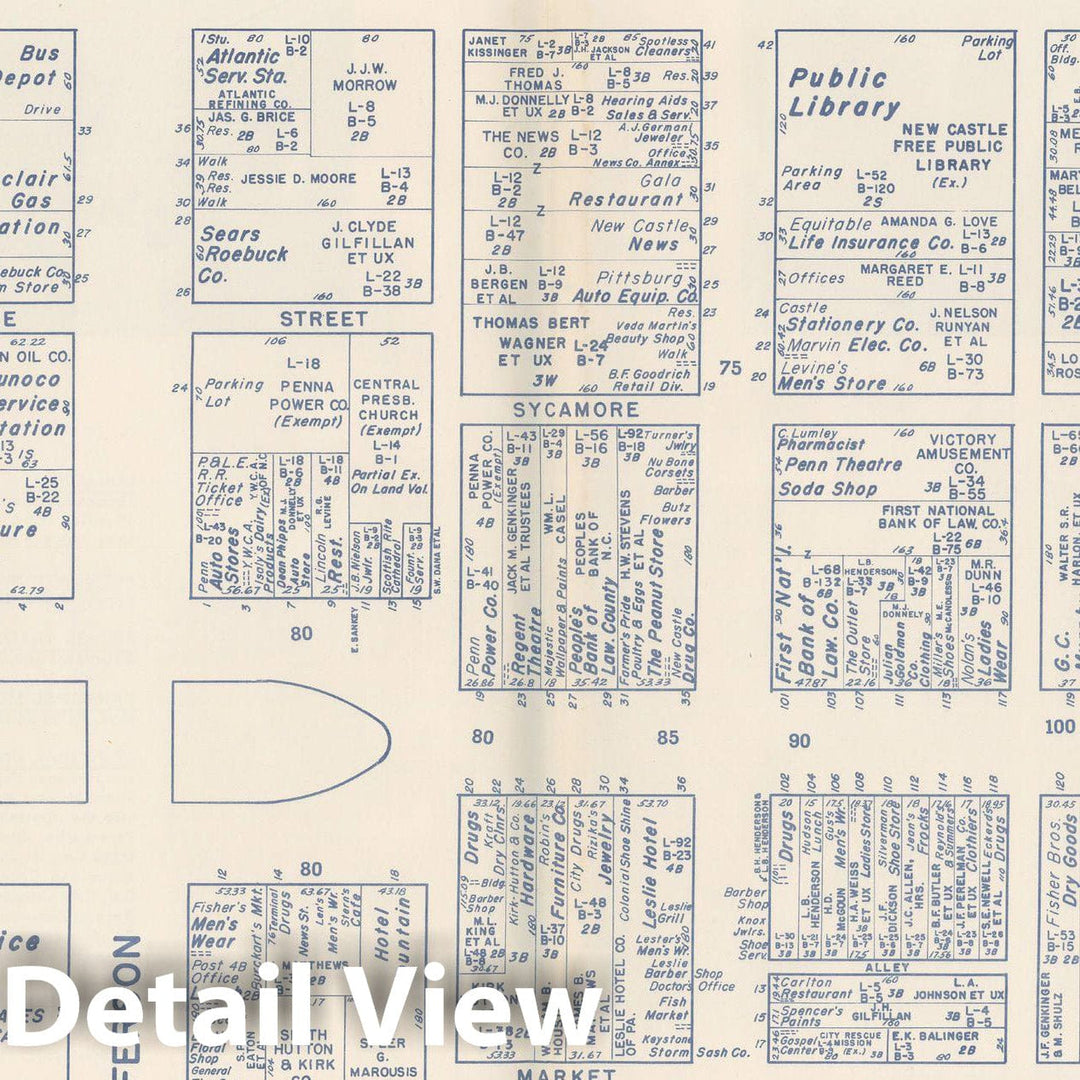 Historic Map : States of PA, VA & WV, New Castle 1950 , Nirenstein's Real Estate Atlas , Vintage Wall Art