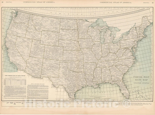 Historic Map : Commercial Atlas of America, 56th Edition, United States 1925 , v5, Vintage Wall Art