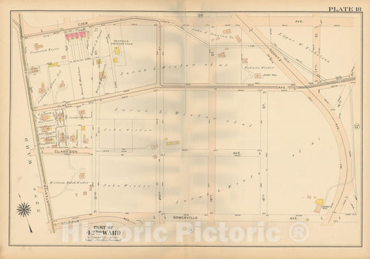 Historic Map : Atlas City of Philadelphia, 42nd Ward, Philadelphia 1913 Plate 018 , Vintage Wall Art