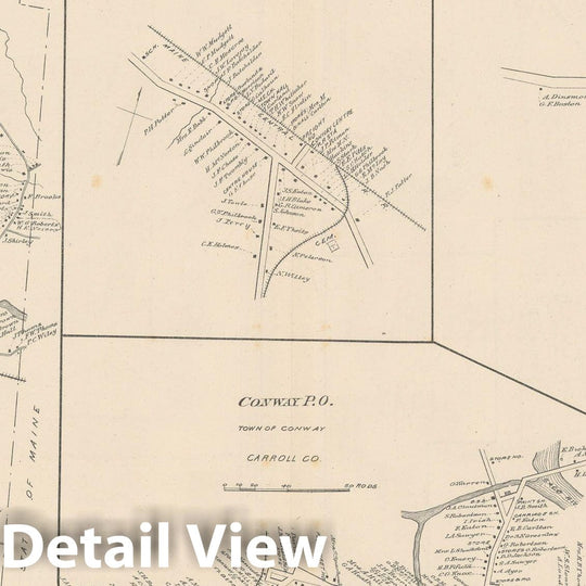 Historic Map : Conway 1892 , Town and City Atlas State of New Hampshire , Vintage Wall Art