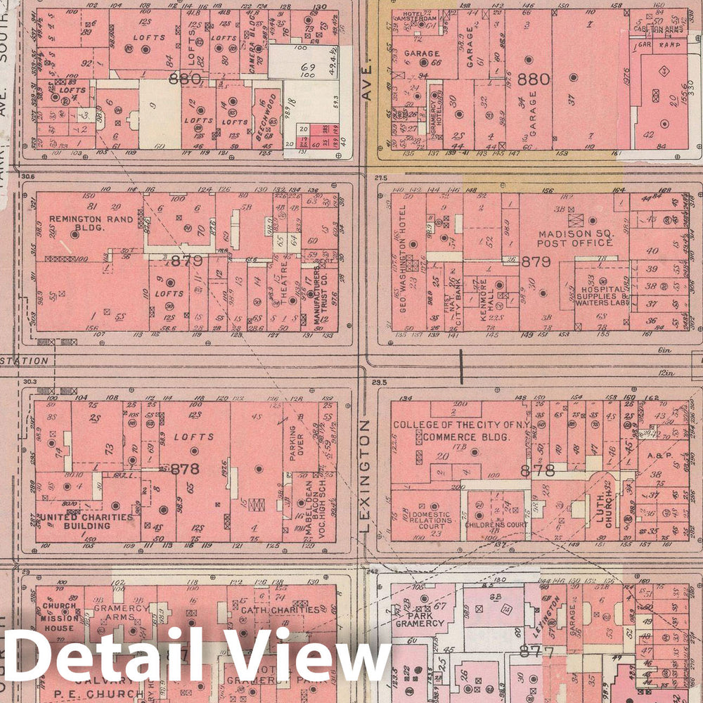 Historic Map : Manhattan Land Book 1955 - Updated Through Nov 7th, New York City 1975 Plate 050 , Vintage Wall Art