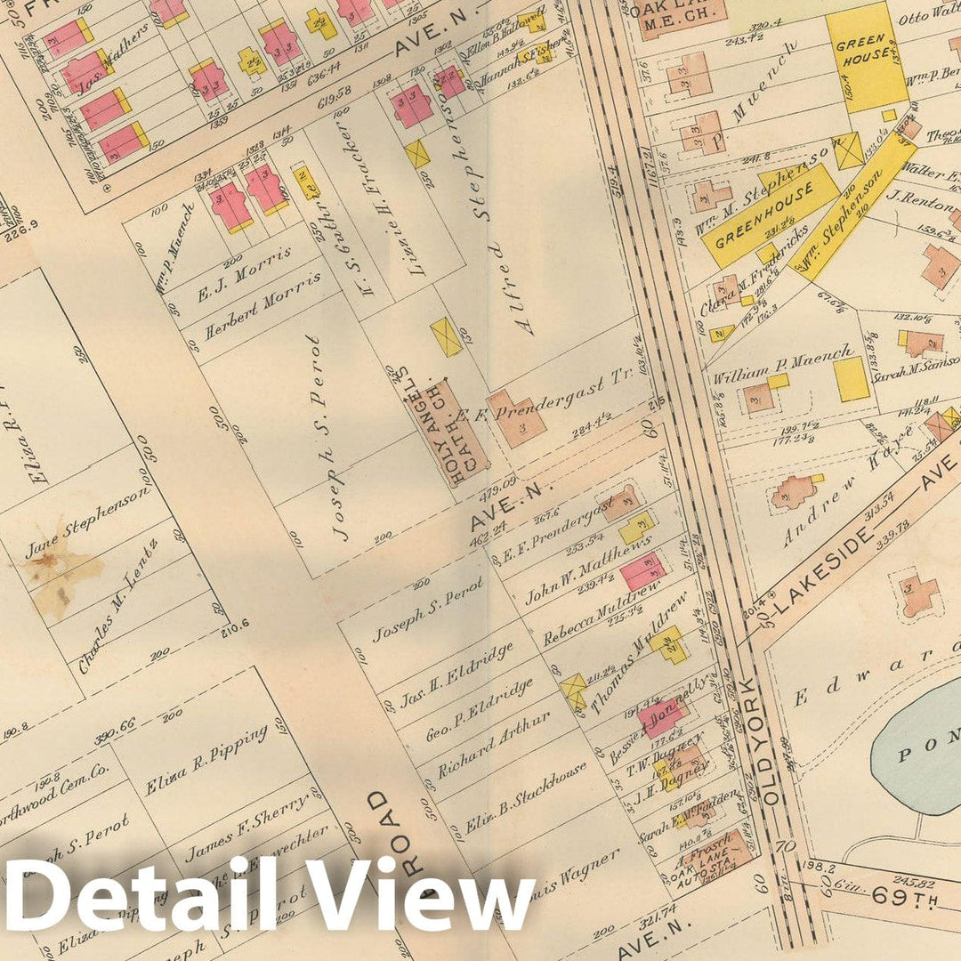 Historic Map : Atlas City of Philadelphia, 42nd Ward, Philadelphia 1913 Plate 031 , Vintage Wall Art