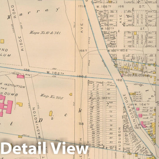 Historic Map : Atlas City of New York, Vol 2 ... 12th Ward, 2nd Ed., Manhattan 1884 Plate 030 , Vintage Wall Art