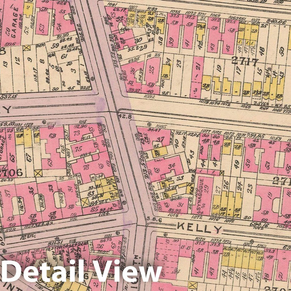 Historic Map : Borough of The Bronx, Sections 9-13, The Bronx 1928 Plate 056 , Vintage Wall Art