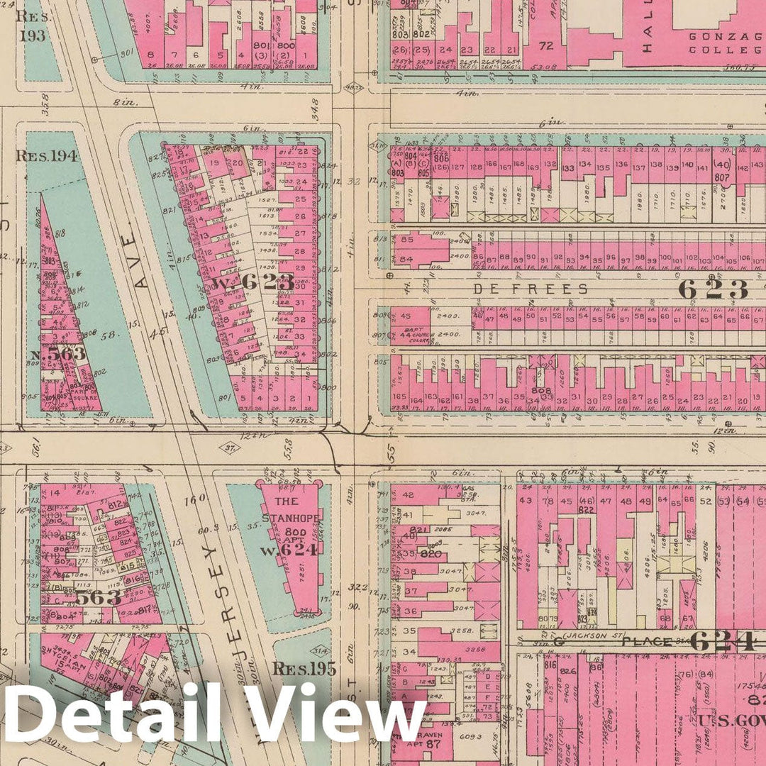 Historic Map : Atlas of Washington D.C. Volume 1 (Inner NW), Washington 1939 Plate 041 , Vintage Wall Art