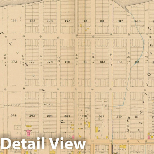 Historic Map : Robinson's Atlas City of Brooklyn, NY, Brooklyn 1886 Plate 033 , Vintage Wall Art