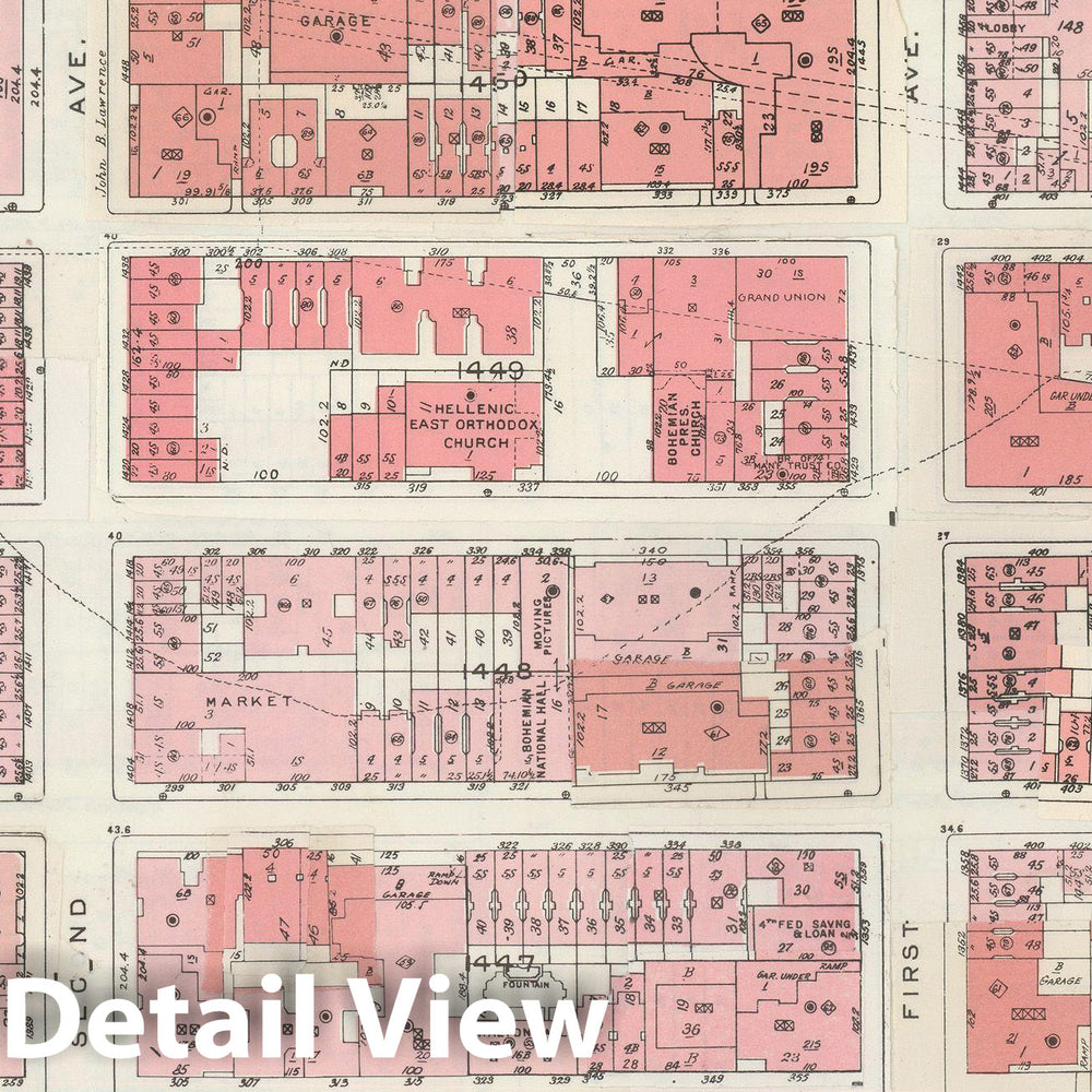 Historic Map : Manhattan Land Book 1955 - Updated Through Nov 7th, New York City 1975 Plate 111 , Vintage Wall Art