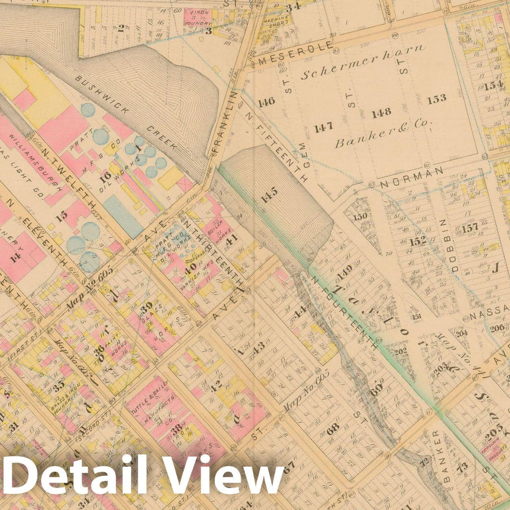 Historic Map : Robinson's Atlas City of Brooklyn, NY, Brooklyn 1886 Plate 011 , Vintage Wall Art