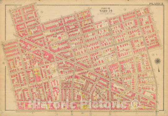 Historic Map : Atlas of Philadelphia, Wards 24, 27, 34, 40, 44, 46, West Philadelphia 1918 Plate 002 , Vintage Wall Art