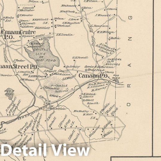 Historic Map : Canaan 1892 , Town and City Atlas State of New Hampshire , Vintage Wall Art