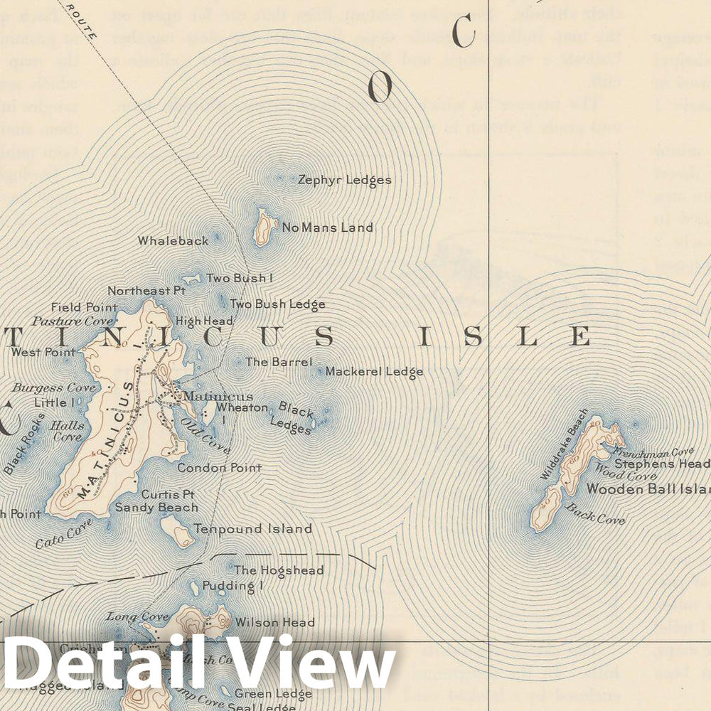 Historic Map : Matinicus Island 1947 Topographic Map , Vintage Wall Art