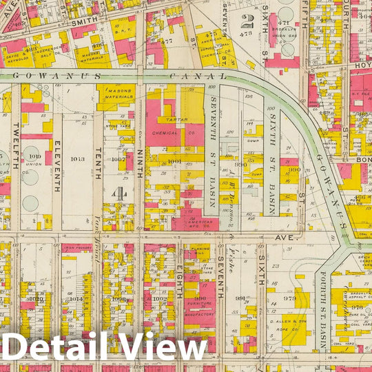 Historic Map : Vol. 1, Brooklyn 1908 Plate 029 , Atlas Borough of Brooklyn , Vintage Wall Art