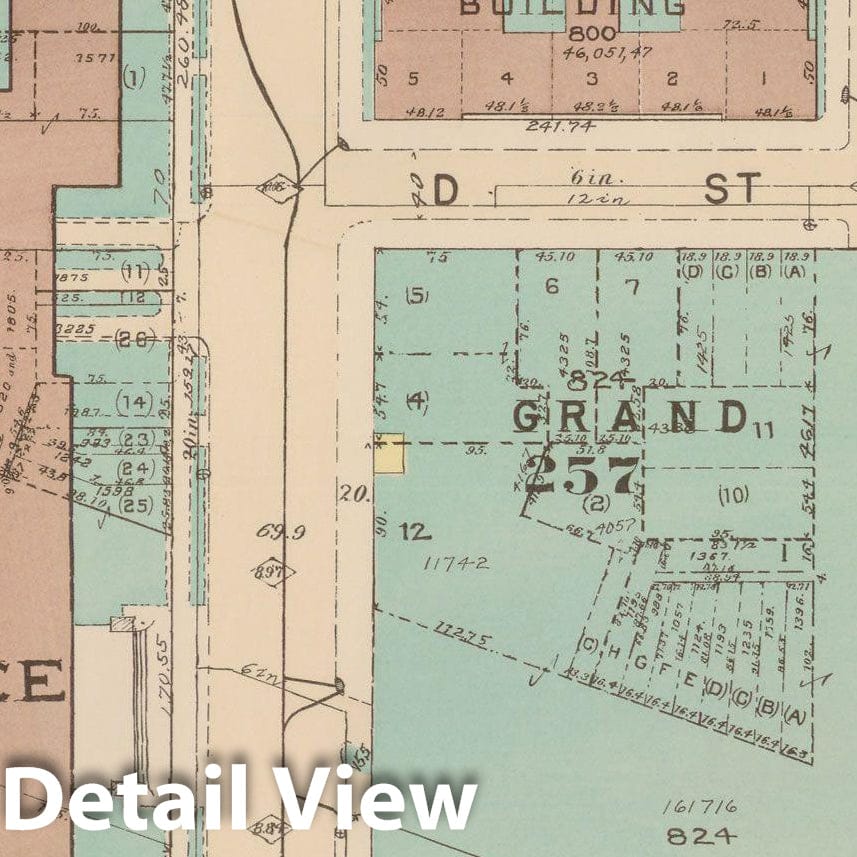 Historic Map : Atlas of Washington D.C. Volume 1 (Inner NW), Washington 1939 Plate 024 , Vintage Wall Art