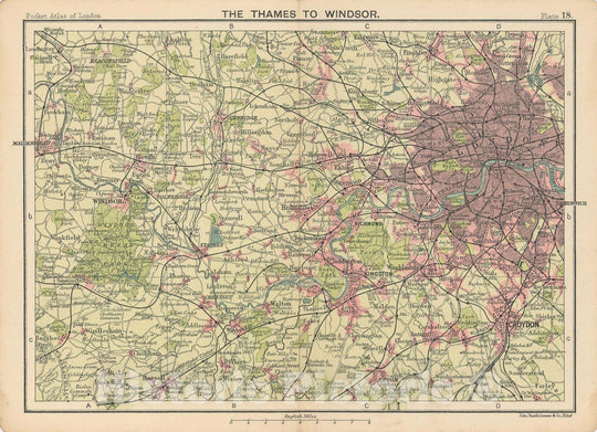 Historic Map : Europe, London 1917 Plate 018 , Vintage Wall Art