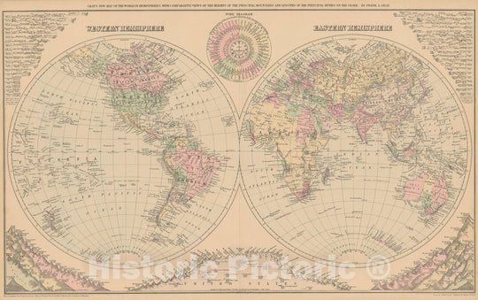 Historic Map : Atlas of Maine, World Map 1885 , Vintage Wall Art