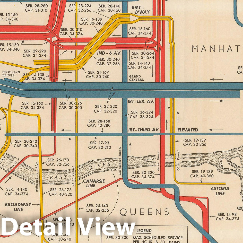 Historic Map : New York City Transit Maps, NYC Transit System 1954 Railroad Catography , Vintage Wall Art