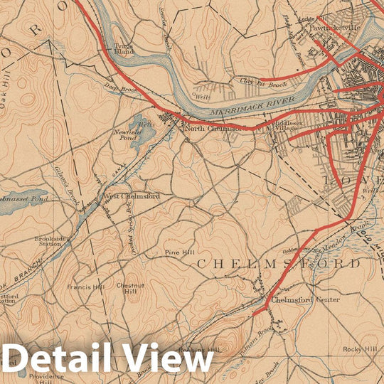 Historic Map : Eastern Massachusetts Street Railway Maps, Lowell 1927 Transit Cartography , Vintage Wall Art